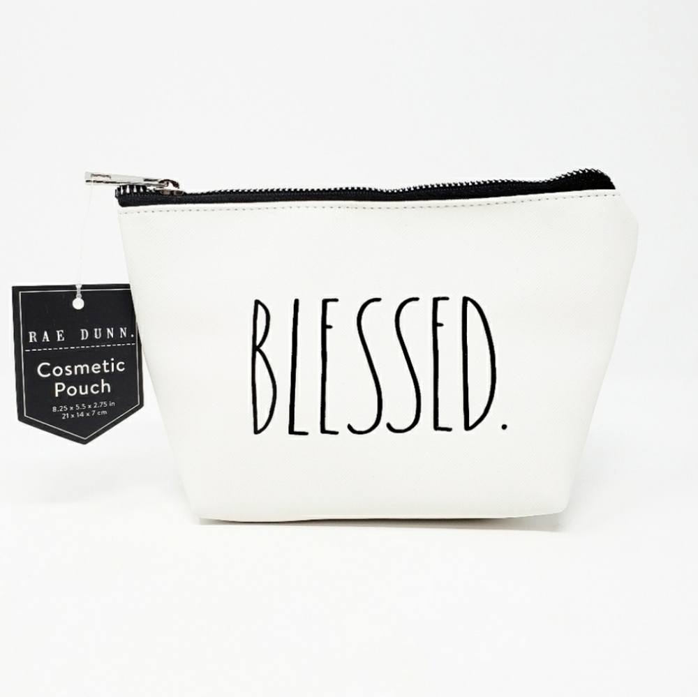 🆕️ rae dunn . Cosmetic Pouch BLESSED